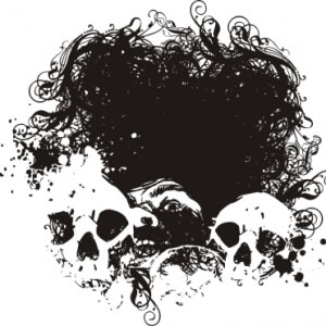 FearGrungeVectorIllustration